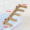 Mills Natural Wood Parrot Parch Bird Stand Stand Straming Fork Paraket Claping Standing Franch Ladder Toys Bird Cage Accessories