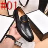 G1 / 40Modelo Marca de Luxo de Alta Qualidade Sapatos Masculinos Negócios Oxford Couro Genuíno Homens Designer Vestido Sapatos Plus Size 38-46 Homens Marrom Preto Brogue Homens Flats Mocassins Sapatos