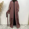 Ethnic Clothing Open Abaya Women Muslim Lace Embroidery Ramadan Long Maxi Dresses Turkish Kimono Islamic Arabic Robe Gowns Dubai Femme