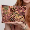 Cosmetic Bags Fashion Women's Makeup Pouch Leaf And Floral Design Travel Pocket Children's Pencil Bag Large Capacity Finishing Wash