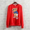 Men's Hoodies Sweatshirts BLINGPAW Teddy Bear Tennis Play Hard Printed Unisex Crewneck Sweatshirt Heavy Blend Crew Neck Loose Long Sleeve Autumn Clothes T240126