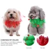 Hundehalsbänder für Haustiere, Weihnachtsschal, kreisförmiges Halsband, Geburtstagshalsband, Band, Polyester, dekorative elastische Schleife, Haargummis