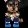 Ropa para perros 2 pares Protectores de calcetines para mascotas para perros pequeños Algodón resistente al desgaste Reemplazable Lavable Compacto Transpirable Portátil Adorable