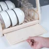 Kitchen Storage Dish Drainer Drying Rack Double Layer Shelf Knife Fork Container Holder Cutting Board Stand