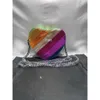 Designer-Modefabrik Großhandel Damen-Luxus-Design-Taschen High-End-Farbblock-Regenbogen-Handtaschen Weibliche Geldbörsen