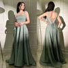 Modern kvällstävlingsklänning 2024 Scoop Straps Pearls Beading A-Line Prom Formal Party Gowns Robe de Soiree Vestidos de Feast
