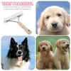 犬のアパレルヘアコーム子犬ペットグルーミングブラシハンドヘルドレーキビューティープラスチック製の花bride室のクリーニング