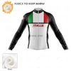 Mäns T-shirts Italy Bike Jersey 2022 Vinterfece cykeltröjor män Long Seves Road Bicyc Cycling Clothing Mtb Riding Warm Bike Jacketh24126