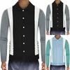 Pulls pour hommes printemps et automne mode décontracté bouton tricot cardigan à manches longues veste haut grande chemise pantalon en velours côtelé hommes