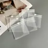 Bags StoBag 50pcs Frosted Transparent EVA Jewelry Packaging Bags Ziplock Zipper Small Sealed Earrings Ring Storage Reusable Pouches