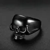 Band Rings Skull Head Men Rings Stainless Steel Women Jewelry Vintage Punk Rock Cool Stuff Fashion Accessories Halloween Gift Wholesale 240125