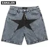 Herren Shorts Harajuku Vintage Sternmuster Denim Shorts Herren Übergroße Straßenkostüm Rock Gothic Bermuda Casual Sport Basketball Shorts J240124