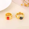 Band Rings Fashion Rings For Women Gold Color Stainless Steel Square Glass Knuckle Wedding Bands Rings Jewelry Wholesale 240125