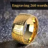 Anillos de banda Vintage para hombre Buda Corazón Sutra Sello Fe Pulgar Anillo Retro Rimbuu Sutra Mantra Runas Amuleto Anillos para mujeres Hombres en los dedos 240125