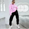 Men's Hoodies Sweatshirts Winter Two Piece Sets Women Tracksuit Oversized Suit Autumn Trouser Suits Female Sweatshirt Cute Heart printed Hoodie Sportswear T240126