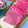 Wysokiej jakości designerski torba Tote Modne torby plażowe Klasyczna kobieta letnia splot biała różowa torba crossbody torba słynna duże torebki Portfel Lady Porther