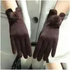 Fünf Finger Handschuhe Wildleder Handschuhe Winter Neue Damen Warm Split Finger Großhandel Touch Sn Drop Lieferung Mode Accessoires Hüte, Schals Otc1H