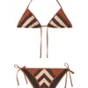 Designer badkläder lyxiga baddräkt kvinnor bikini polyester rutig sexig baddräkt bikini sätter mode sommar baddräkter utomhus sport strand baddräkt