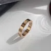 2024 Aanslag Gratis Band Ring Roestvrij Staal Diamanten Paar Ringen 18k Vergulde Waterbestendig Unisex Vinger Ring