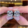 Stud 20 Styles Trendy Lab Moissanite Stud Earring Original 925 Sterling Sier Party Wedding Earrings For Women Bridal Jewelry Gift Dro Otbo9