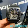 Richardmill Luxury Watches RM030 Men's All Black Samurai Wristwatch Automatic Mechanical Watch 42*50mm Fun QRC0