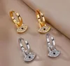 Stud Eye Drop Earrings for Women Steel Gold Plated Demon Eye Earring 2024 Nya trendsmycken R231117