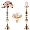 2st Candle Holders Golden Candle Holders Mermaid Flower Stand Wedding Table Decorations Metal Stand Candlest för Wedding Birthday Party Decor