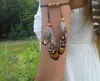 Hårklipp Gypsy Hippie Rope Feather Accessories Tribal Arm Women Etnic African Wood Pärled pannband armband armband india smycken