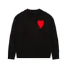 2024 Tasarımcı Sweaters Yüksek Kaliteli UNISEX Bahar Kış French Love Jacquard Gevşek Yuvarlak Boyun Örme Kazak Ceket 240126