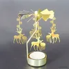 2PCS Candle Holders Candlesticks Rotowanie romantycznego obrotu wirujące lampka na herbatę herbaty Światła Święta domowa przyjęcie ślubne anioł