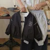 Koreaanse Lente Herfst Baby Jongens Jas Dubbelzijdig Wearable Brief Borduren Knappe Kinderen Jas Losse Kid Jongen Bovenkleding 240122