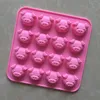 16 loch Silikon Form Nette Schwein Kopf Geformt Schokolade Form DIY Piggy Kuchen Form Handgemachte Seife Formen Silikon Backformen q927