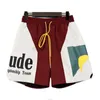 Rhude – shorts pour hommes, pantalons d'été décontractés, vêtements de sport, lettres courtes, amples, vêtements pour hommes, taille asiatique YSHD