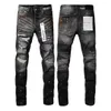 Lila jeans designer jeans lyxiga jeans lila märke jeans mode mens jeans holey design nödställda rippade cyklister kvinnor denim last för män svarta byxor mycket bra