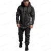 Tracksuits masculins 2022 Nouveaux hommes en toison chaud cache-couche moelleux salon de sommeil adulte un pyjamas de pyjamas de saut masculin pour les grenots à capuche pour adulte T240126