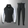 Survêtement homme zip 2024 mode Frankreich krokodil broderie Ensemble Jogging Pantalon soldes