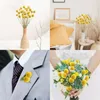 Doğal kurutulmuş çiçekler kraspedia çiçekler çiçek buket çiçek aranjmanları düğün ev uzun vazo dekor sarı