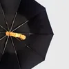 Umbrellas Classic 2 Folding Men Umbrella Bamboo Hanlde Gentleman Vintage Rain Women British Sunny Cane Trip U5B