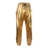 Men's Pants Male Spring Summer Trousers Solid Color Tethered Leather Bright Korean Casual Tracksuit Clothes