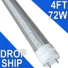 72W G13 T8 LED-buisverlichting 4 voet (gelijk aan 45,8 inch), vervanging van fluorescentielampen, wit 6500 K, G13 bi-pin winkellamp T12 led-vervanging 4FT kast Workbenck usastock