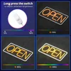 LED Neon Sign Open Neon Sign Lights LED WALL USB Atmosphere Light Door Decor Hanging Night Lamp Business Bar Club Coffee Shop Decoration YQ240126
