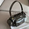 Borsa hobo da donna Borsa da locomotiva morbida marrone Borsa con tasche multiple Borse a tracolla sotto le ascelle Hobo Borsa da moto mius Designer Borsa Hobo in pelle crepata