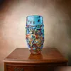 Vases Vase de style vibrant Grand pot de fleur en verre fabriqué à la main Décoration d'intérieur italienne Idée cadeau unique Robuste et livraison directe Maison Jardin H Otu1H