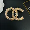 20style Double Pins Luxury Brand Designer Brooches Famous Women Rhinestone Tassel Design Suit Pin Wedding Party Jewelry Accessories