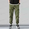 Men's Pants Multi Pocket Drawstring Cargo Pants Men's Casual Cargo Pants For Summer Autumn Outdoor T240131