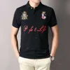 Polo skjorta herrar polo designer polo skjortor sommarklänning mäns ren bomullsbroderier kortärmad avslappnad tunn svart gul grön vit blå röd stor storlek S-6xl