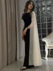 Casual Dresses STYLISH LADY Cloak Cape Dress 2024 Autumn Women Long Sleeve O Neck Bodycon Elegant Office Party Maxi