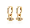 Orecchini pendenti con perno per le donne Orecchini in acciaio placcato oro con occhio di demone 2024 Nuovi gioielli di tendenza R231117