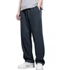 Pantalon pour hommes poche maille ample adapté pour décontracté bas droit cordon Jogging tenues de course pantalon en plein air