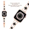 Pulseiras de relógio de diamante de metal de luxo para Apple Watch Bands 49mm 45mm 38mm 40mm 42mm 44mm Mulheres Bling Slim Glitter iwatch Series Ultra 9 8 7 6 5 4 3 SE